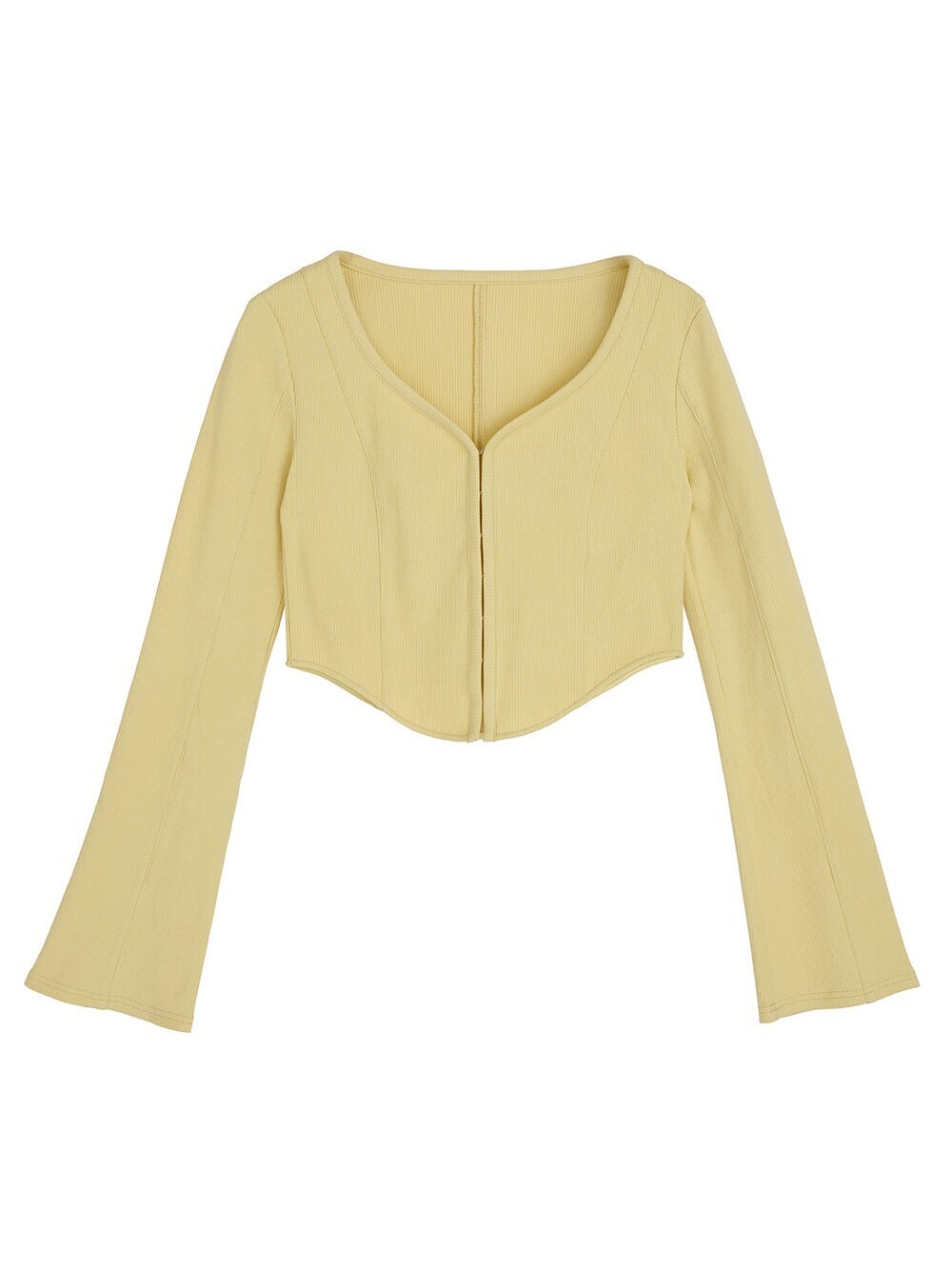 AMERI VINTAGE MEDI FRONT HOOK RIB CARDIGAN