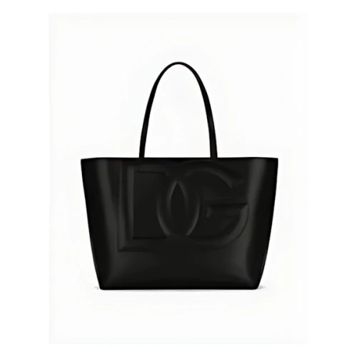 DOLCE & GABBANA MEDIUM CALFSKIN DG LOGO BAG SHOPPER