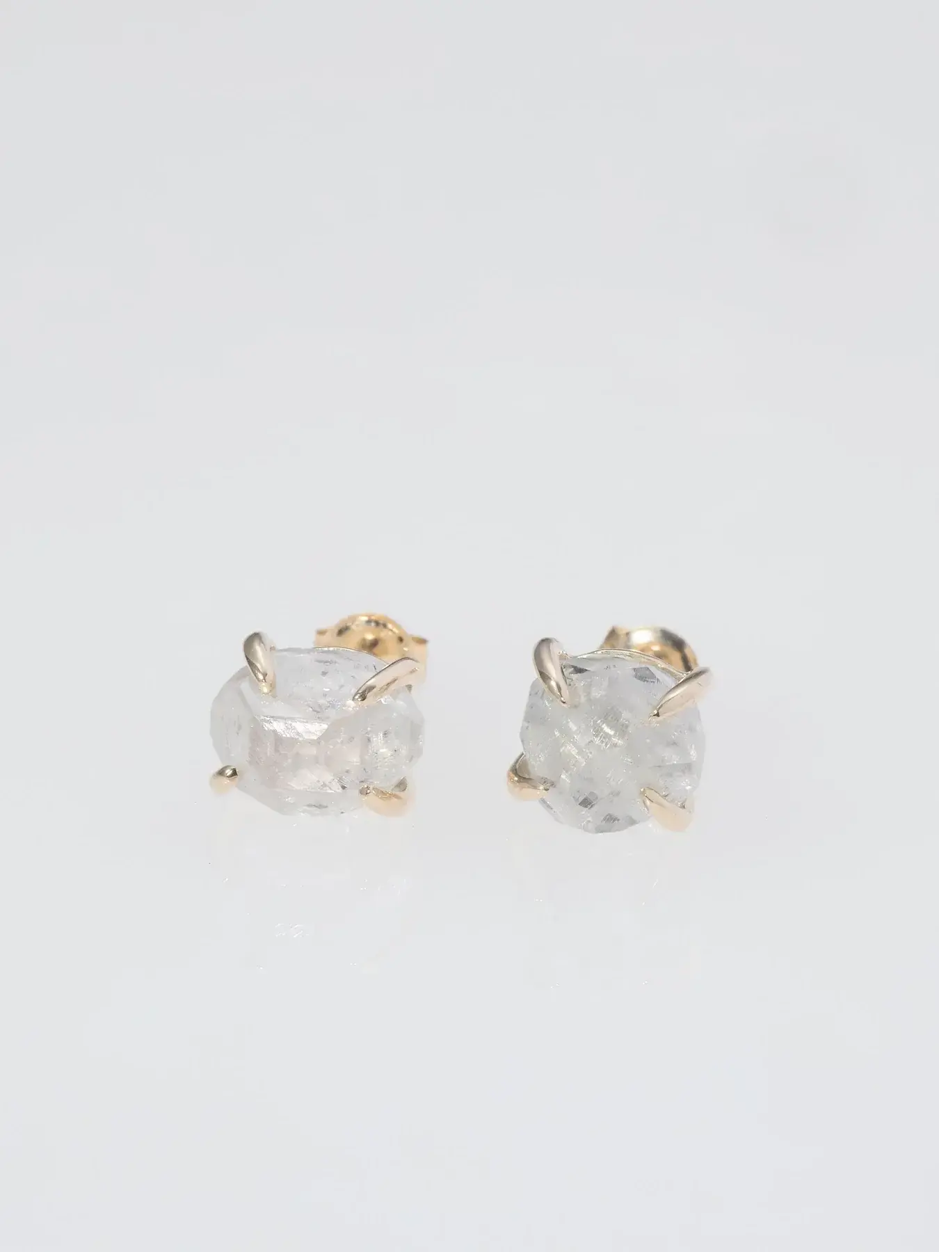 ENEY GENSEKI 2CT K10YG PIERCED EARRINGS