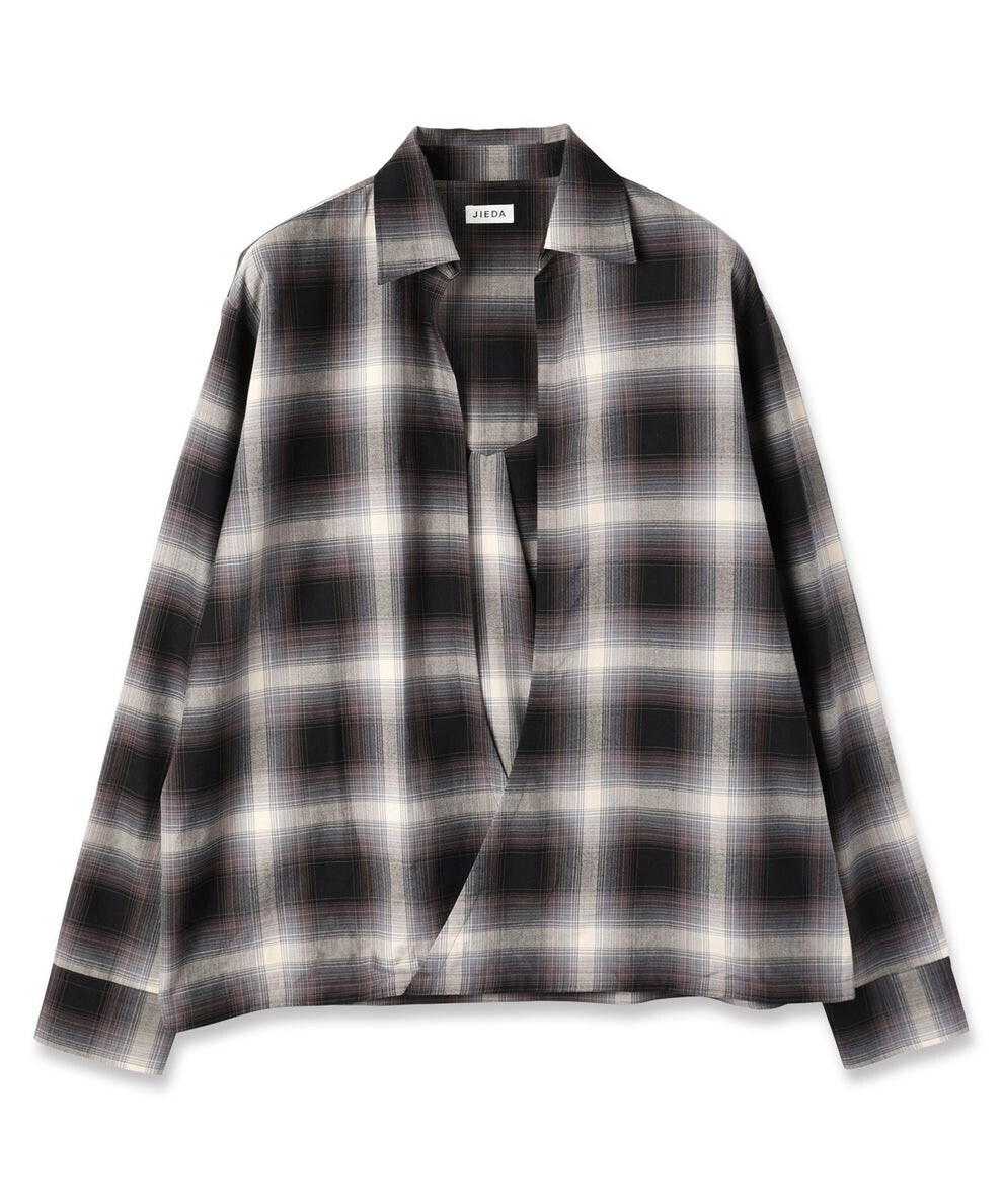 JIEDA CHECK SKIPPER SHIRT