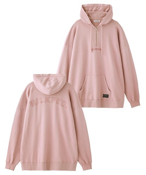 MILKFED. HALF ZIP SWEAT HOODIE