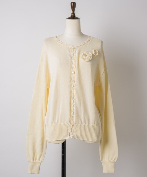 GIUNON flower knit cardigan