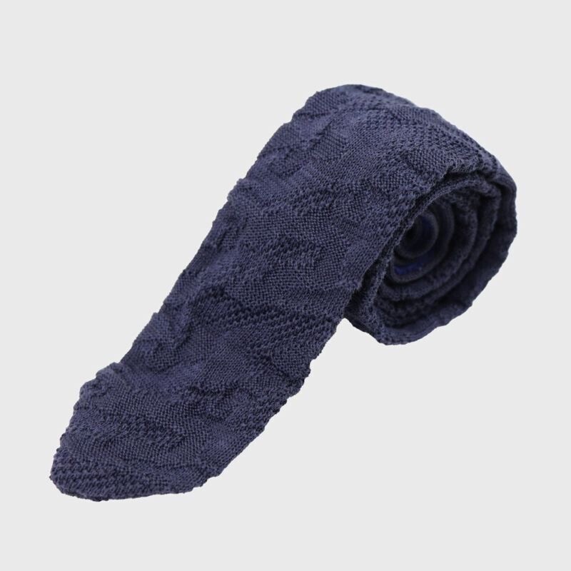 ネクタイの成和 KINSHOKUネクタイ 海島綿 Sea Island Cotton ニットタイ カモフラ