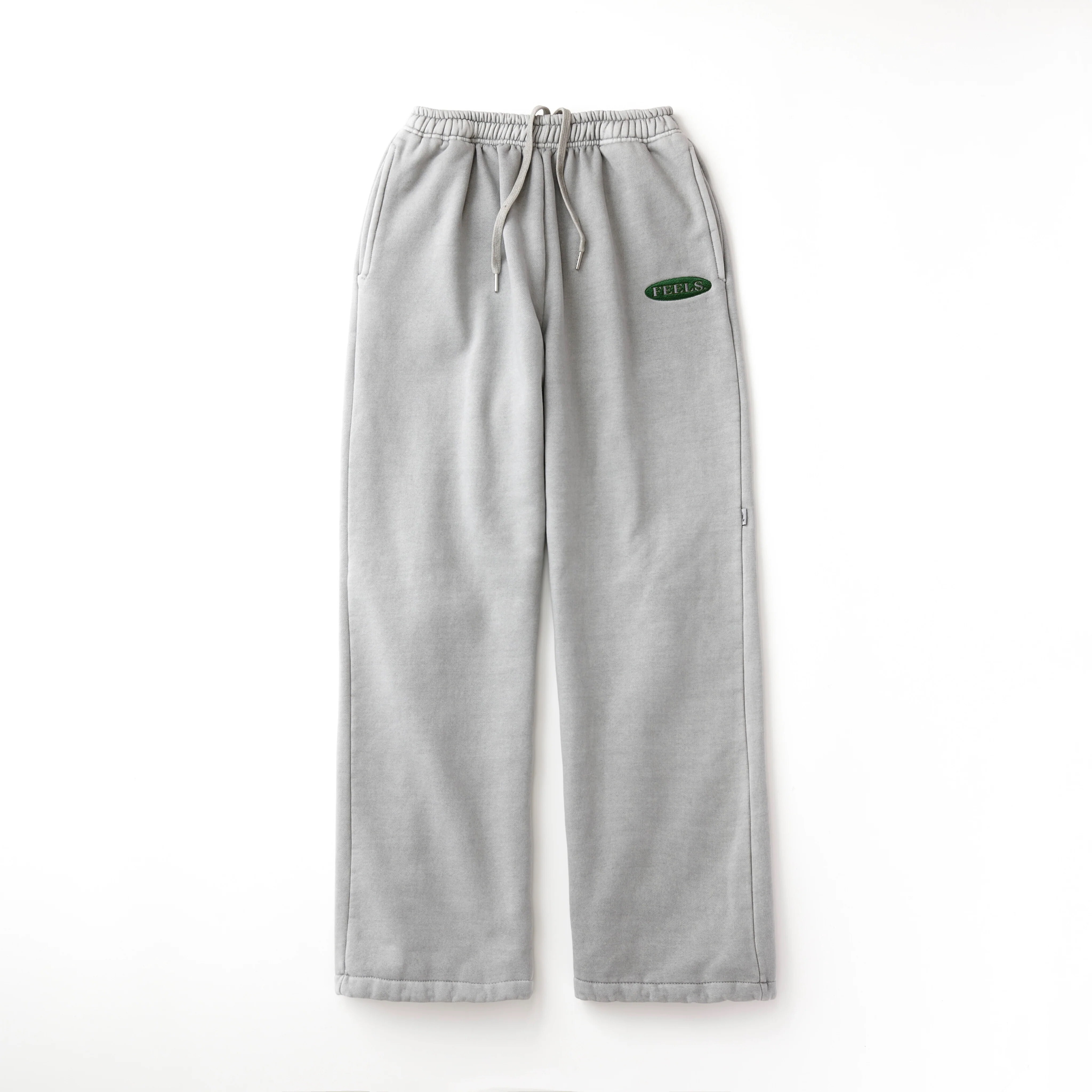 FEELS. PIGMENT DYE PANTS LIGHT GRAY
