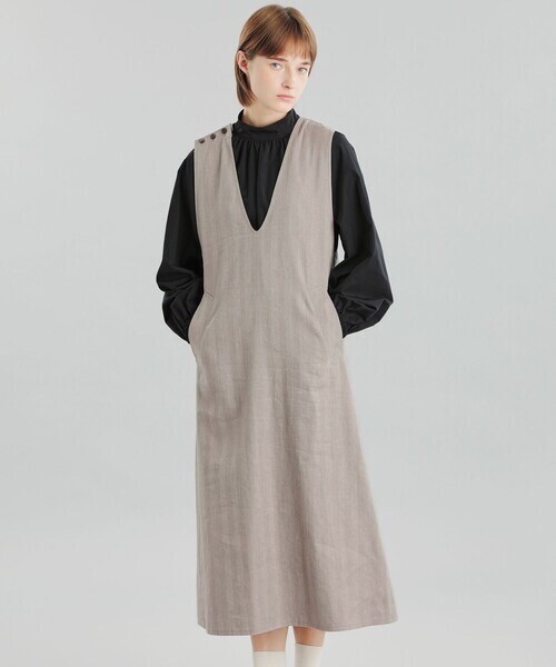 MACKINTOSH PHILOSOPHY GREY LABEL コットンリネンジャンパードレス