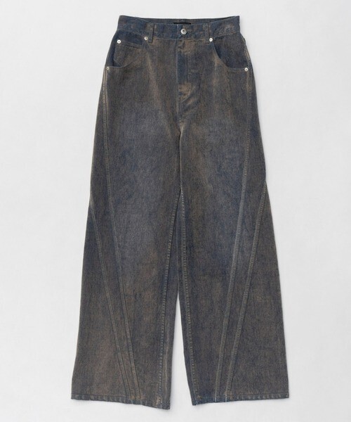 MAISON SPECIAL Wide Straight Flocking Denim Pants