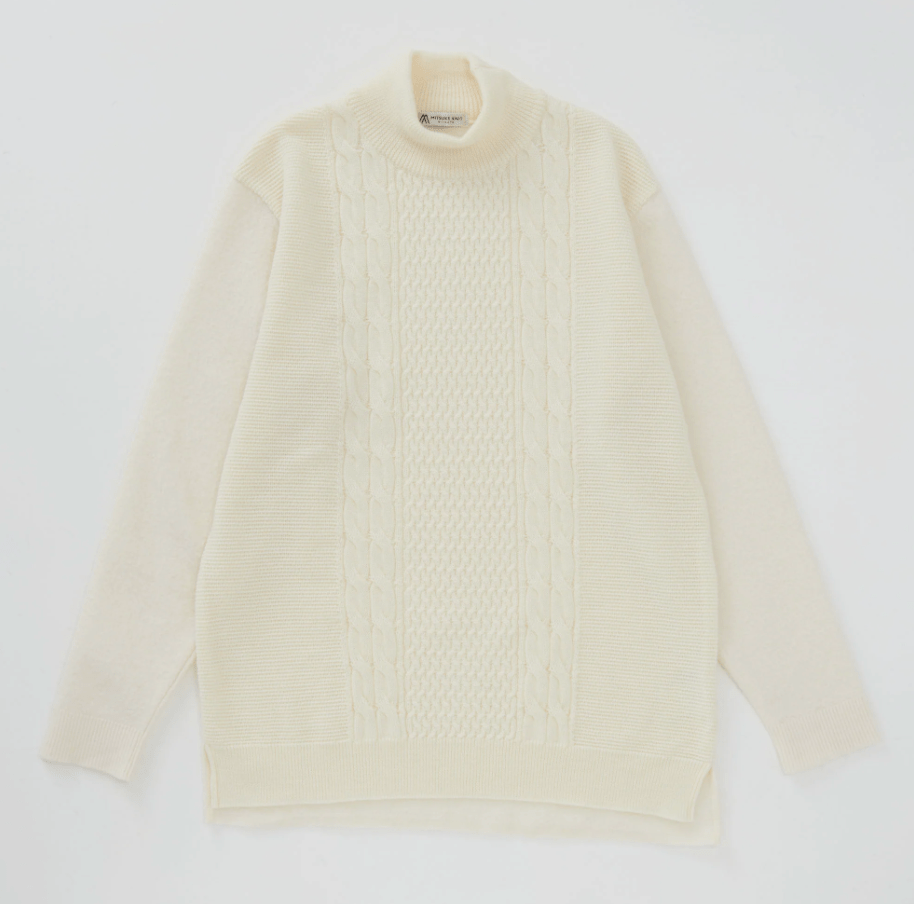 チャーリーブレイバー Cable High Neck Sweater