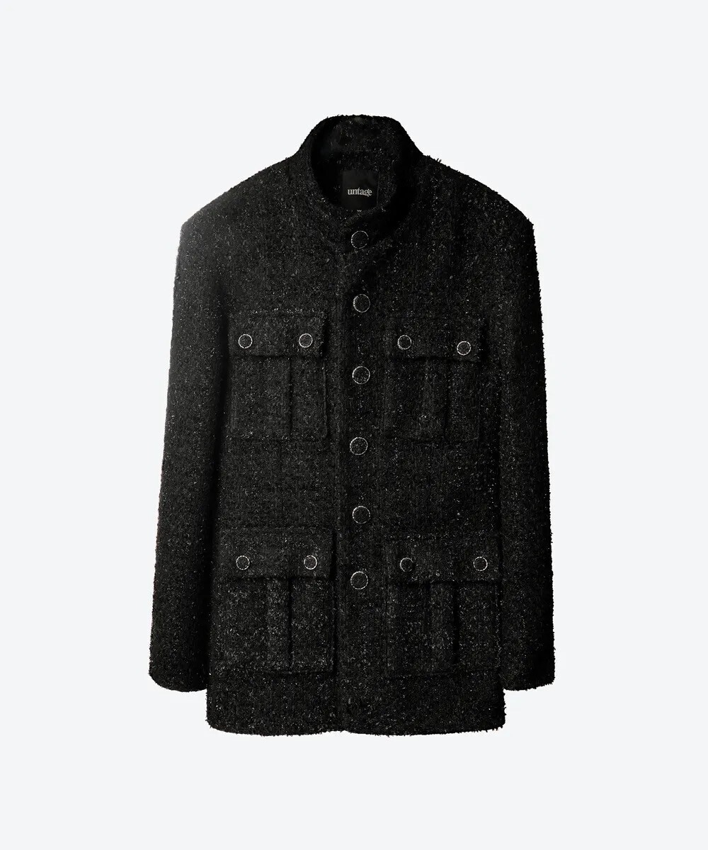 UNTAGE Lame bouclé tweed field jacket