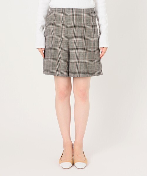 IENA グレンチェック ショートパンツ