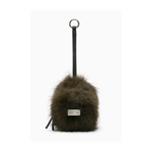 Matin Kim HAIRY FUR MINI CUBE POUCH