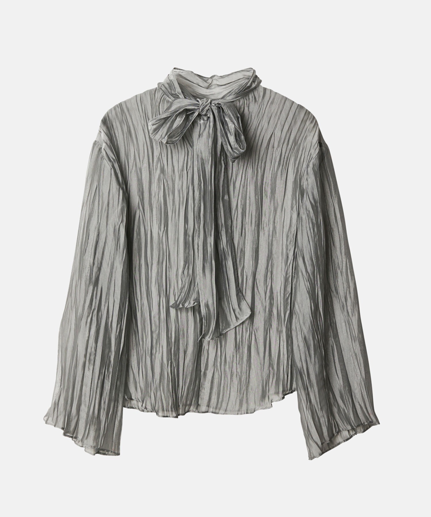 LE CIEL BLEU クリンクルオーガンザボウタイブラウス / Crinkle Organza Bow Tie Blouse