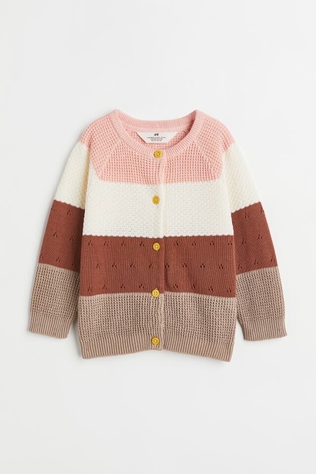 H&M テクスチャードニットカーディガン