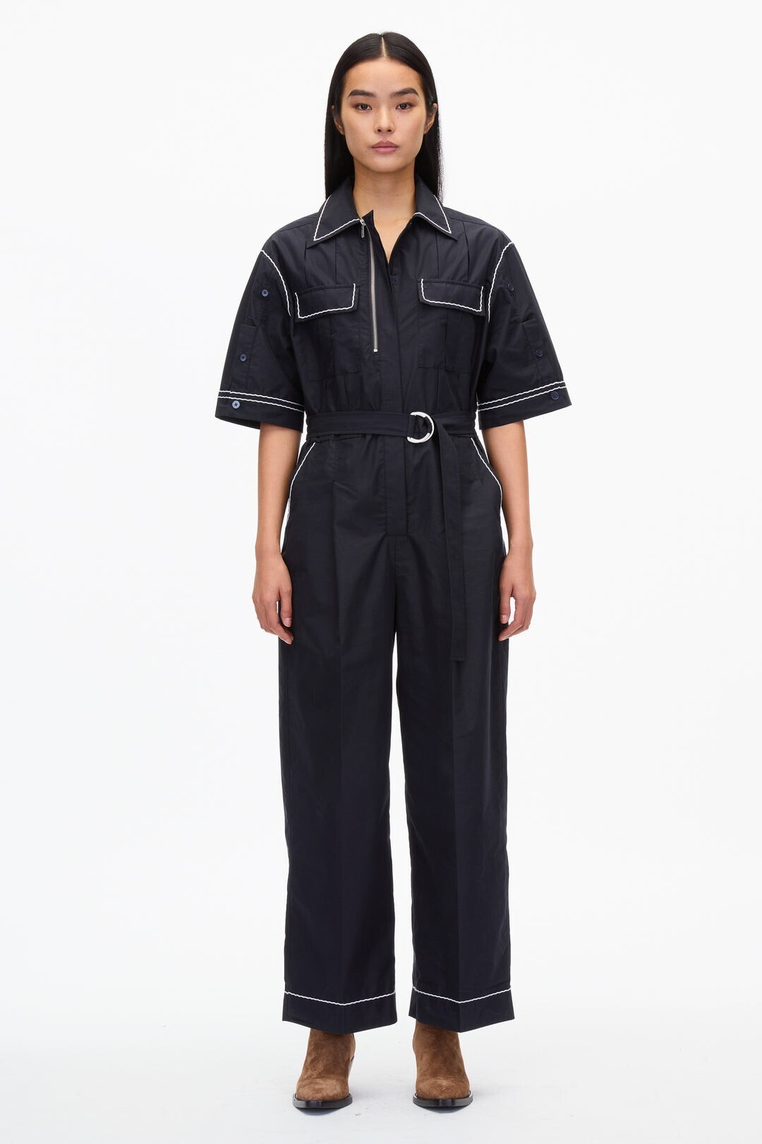 3.1 Phillip Lim Jumpsuit with Wave Embroidery