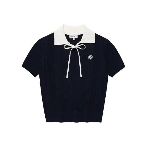 WACKY WILLY RIBBON COLLAR SHORT SLEEVE KNIT