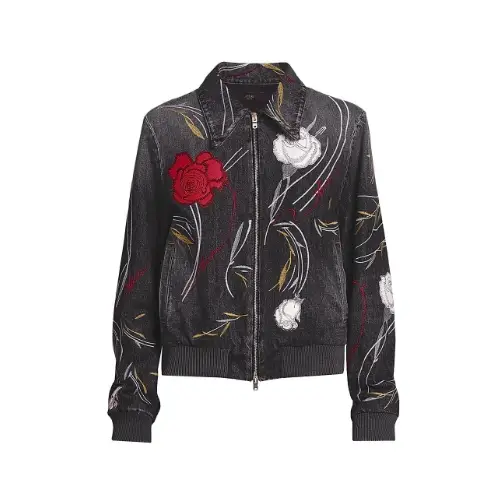 AMIRI Floral Denim Blouson Jacket
