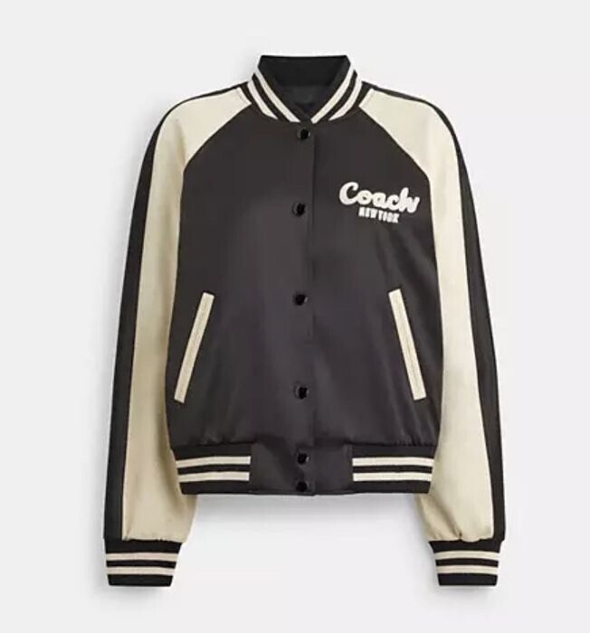 COACH サテン ヴァーシティ ジャケット