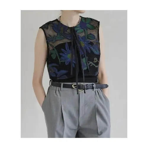 near.nippon メッシュオパールクロップトップス