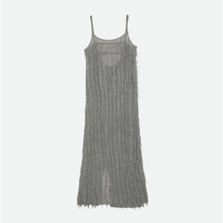 NOUNLESS Bright Loop Fringe Cami Dress