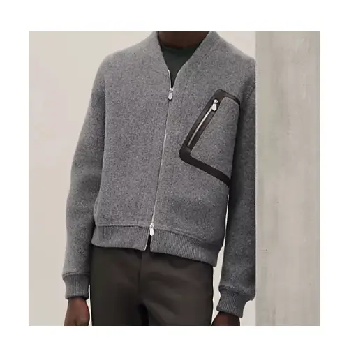HERMES ジップアップ・カーディガン
