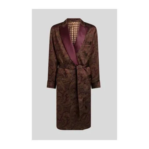 ETRO ペイズリー ジャカード ローブコート