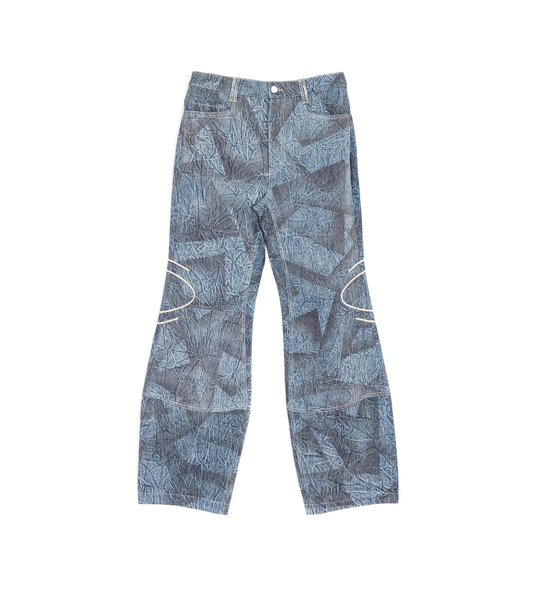 NAMESAKE JON PATTERN WASHED HOURGLASS JEANS CYBER BLUE