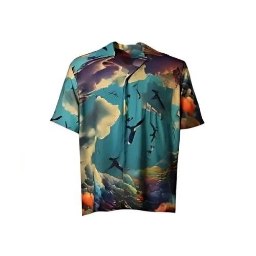 Members of the Rage HAWAIAN SHORT SLEEVE SHIRT / CUSTOM MADE MOTR SKY PRINT