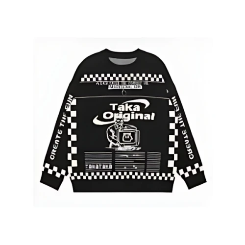 TAKA Original Moody Bob mosaic checkboard knit jumper
