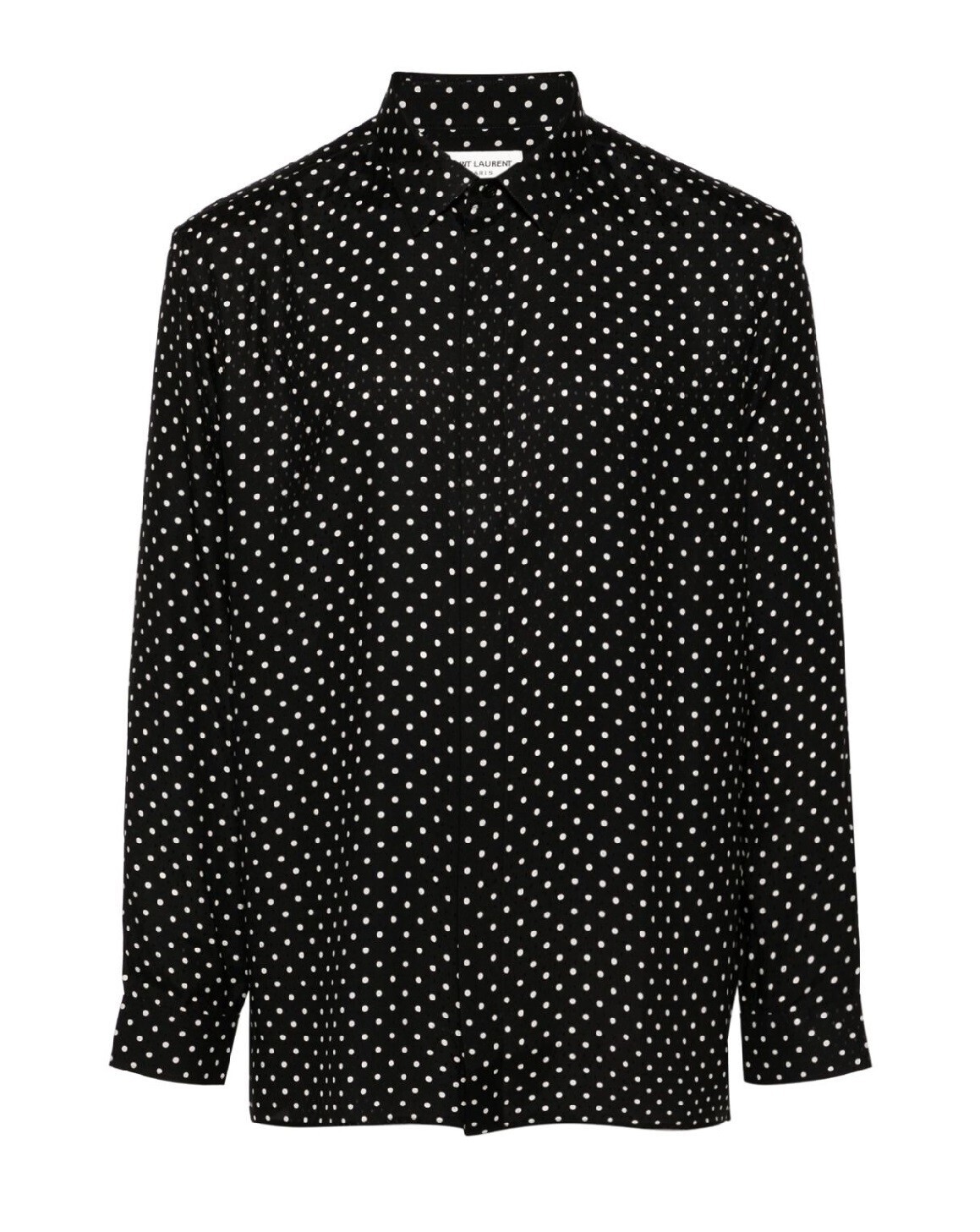 SAINT LAURENT ポルカドット シルクシャツ
