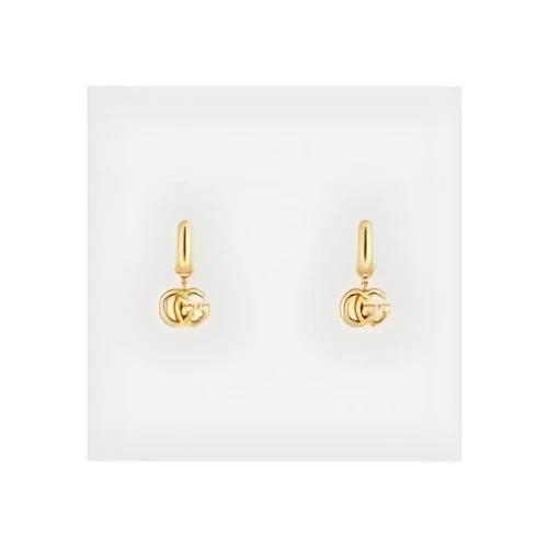 GUCCI GGランニング イエローゴールド ピアス