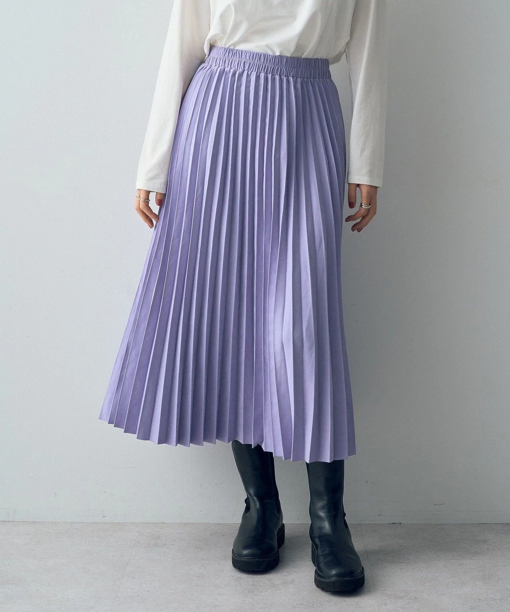 YECCA VECCA ピーチ起毛プリーツスカート