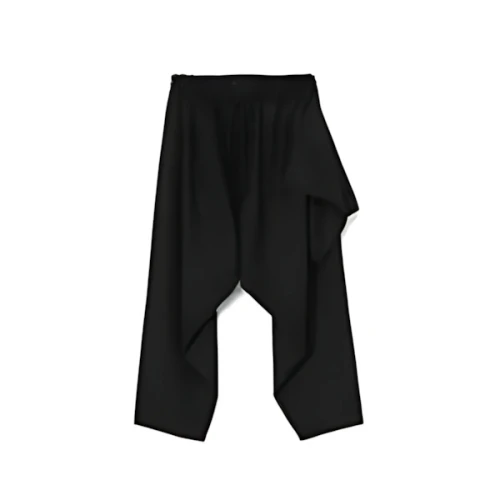 Yohji Yamamoto WORSTED TASMANIA FLANNEL U-LAYERED DRAPED PANTS