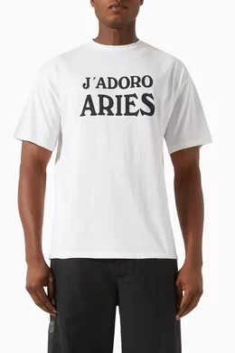 ARIES J'adoro T-shirt in Cotton-jersey