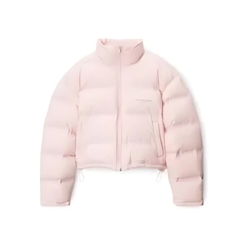 Alexander Wang リフレクティブロゴ クロップドパファーコート