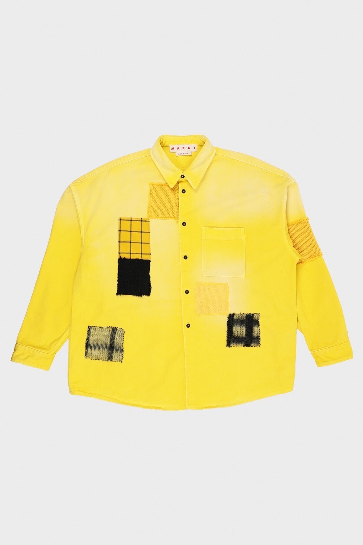 MARNI SHIRT WITH PATTERNED PATCHES