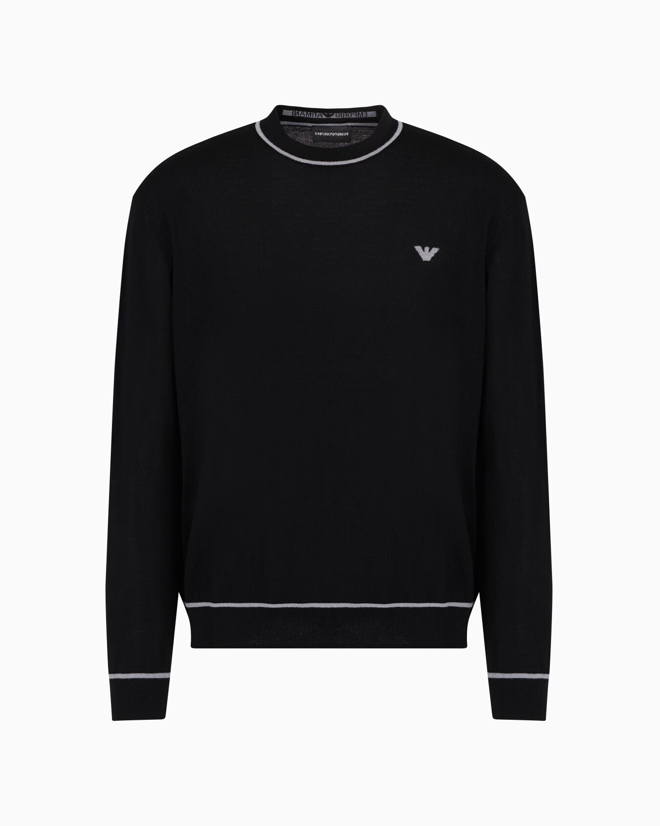 EMPORIO ARMANI セーター バージンウール ジャカードロゴディテール