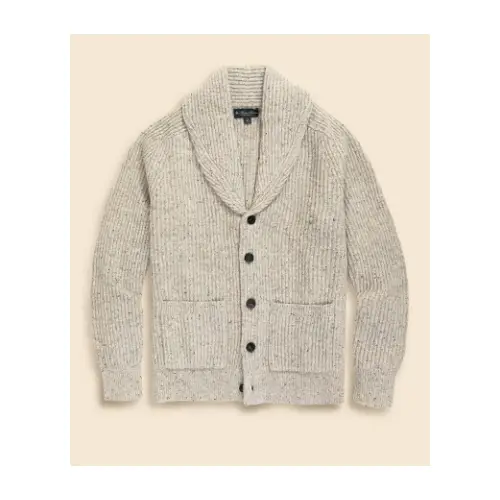 BROOKS BROTHERS ドネガルウール ショールカラー カーディガン