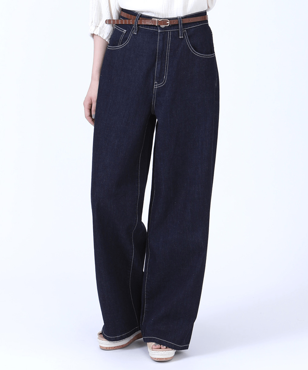 SELECT LEVERY デニムワイドパンツ