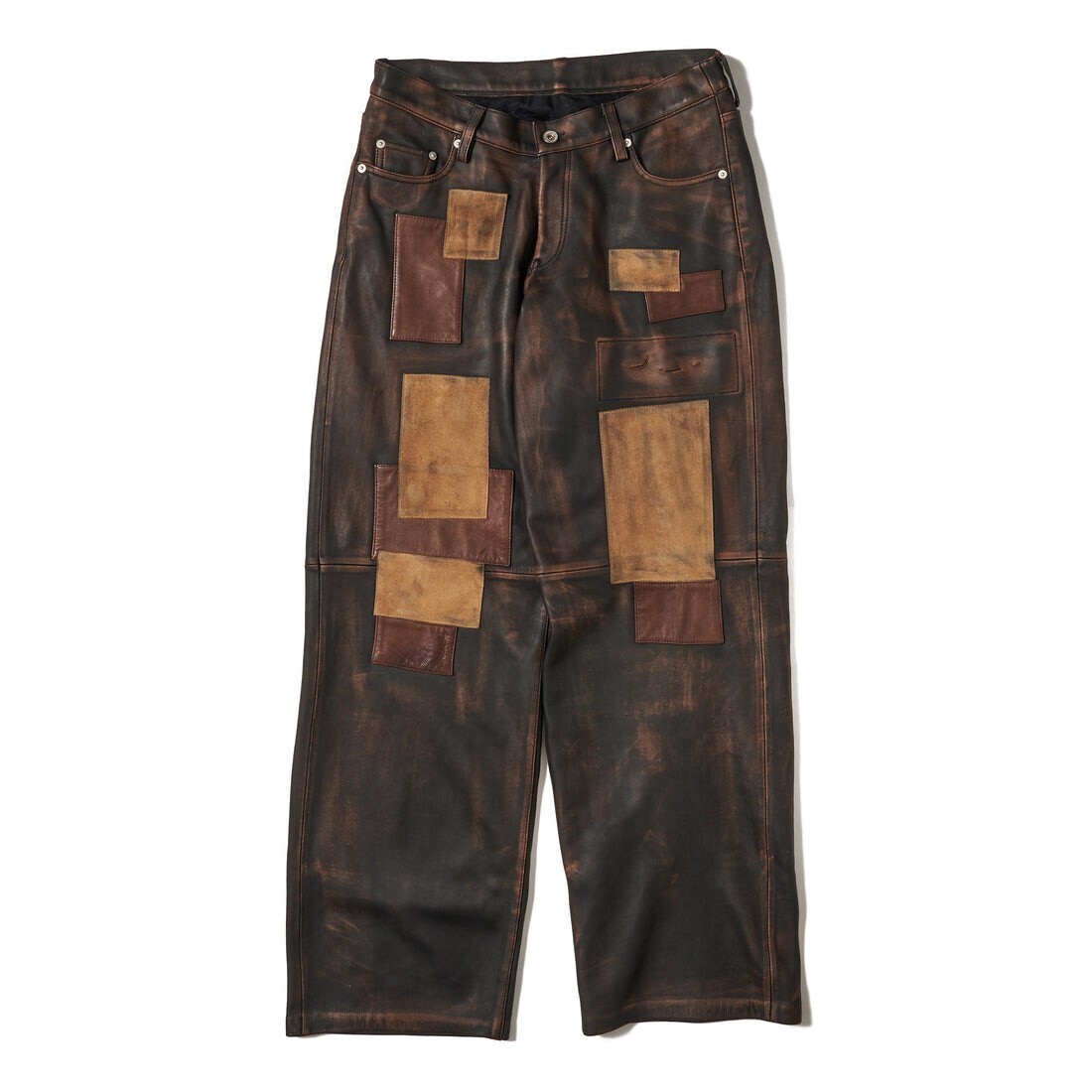 doublet PATCHWORK LEATHER PANTS