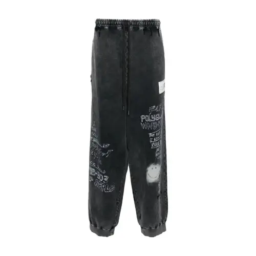 MIHARA YASUHIRO bleached-effect track pants