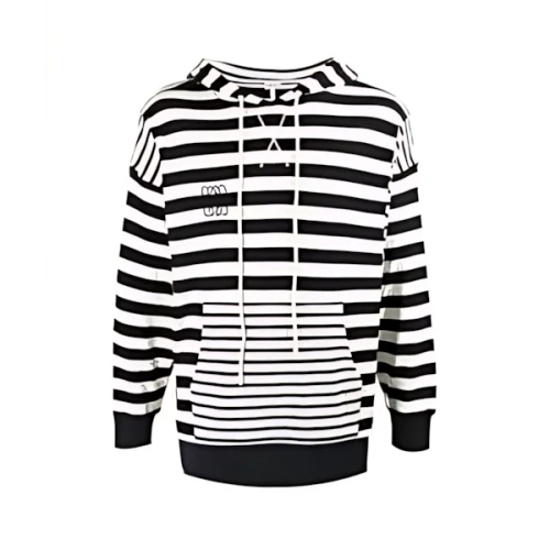 LOEWE cotton striped sweater with hood