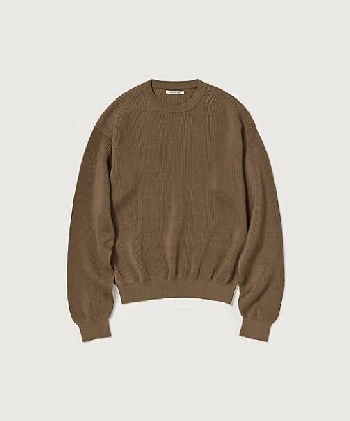 AURALEE ニット FLAT YARN RIB KNIT P/O A26SP01SY