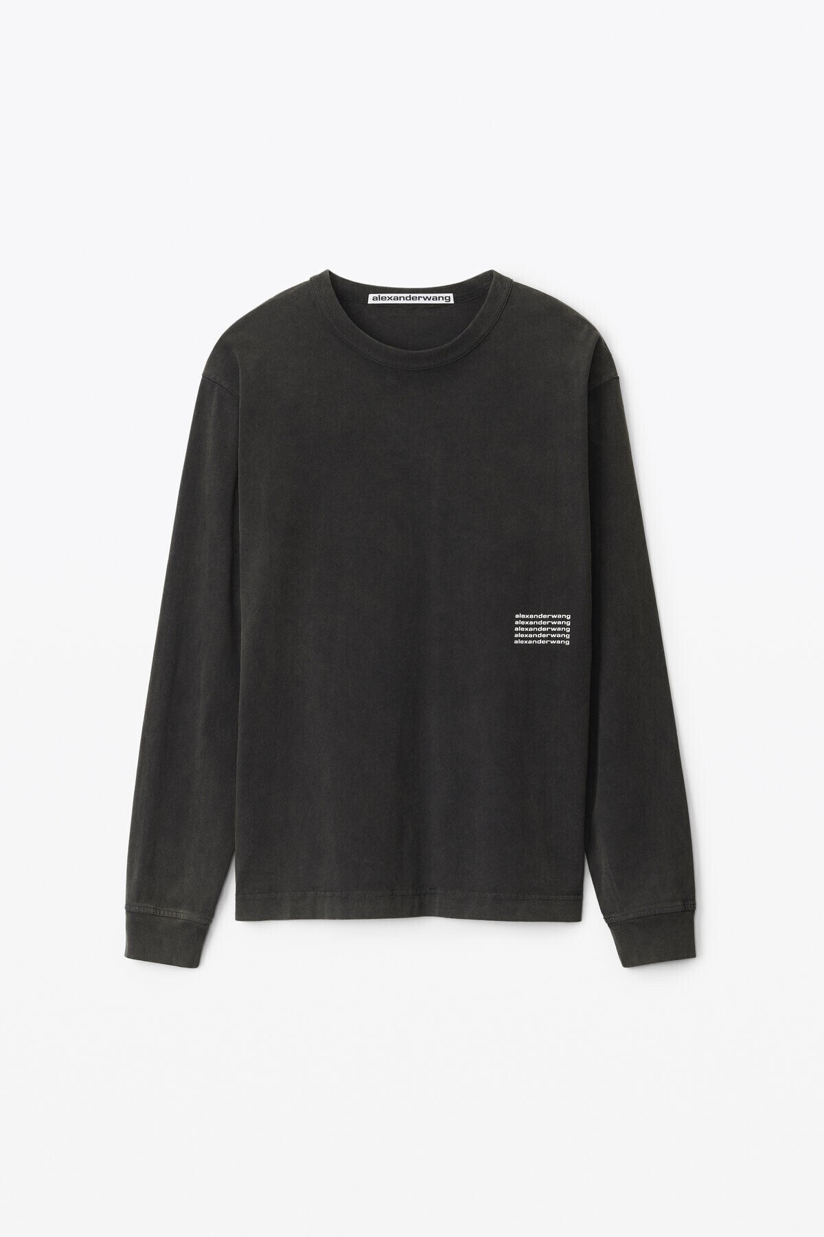 Alexander Wang アシッドウォッシュジャージー ロングスリーブtシャツ