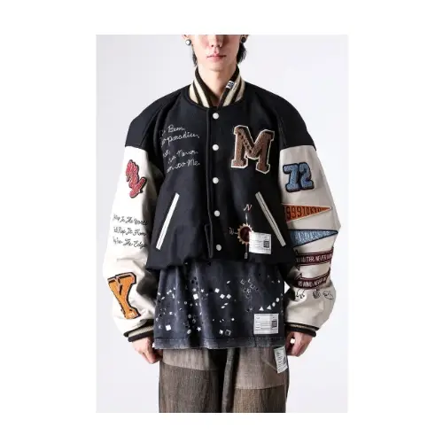 MIHARA YASUHIRO Roll-Up Hem Stadium Jumper