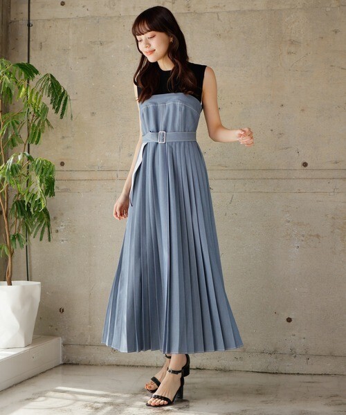 LADYMADE ベアドッキングプリーツワンピース