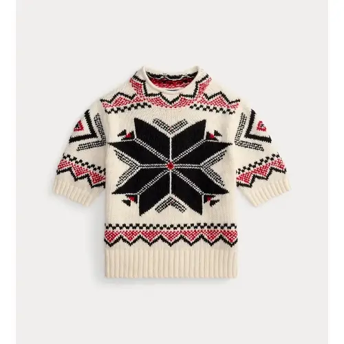 POLO RALPH LAUREN スノーフレーク モックネック ショートスリーブ セーター