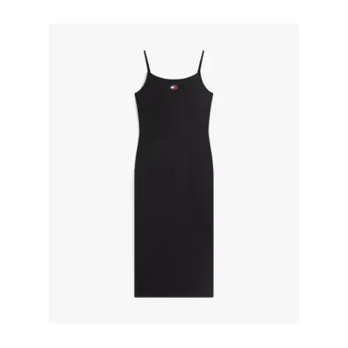 Tommy Jeans ストラップバッジリブミディワンピース