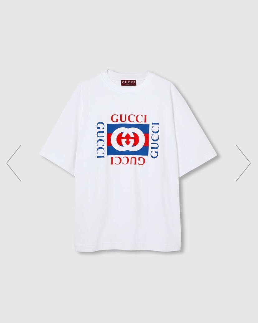 GUCCI COTTON JERSEY T-SHIRT WITH GUCCI PRINT