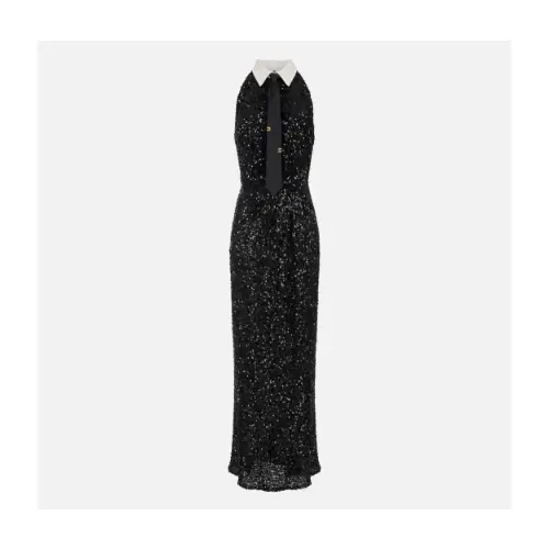 Elisabetta Franchi Red Carpet sequin dress with tie