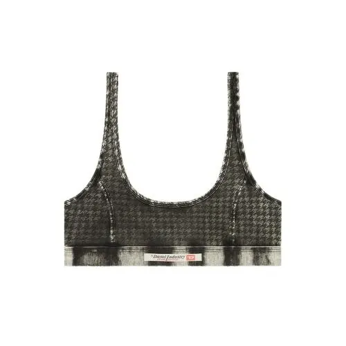DIESEL Ariel-Dnm houndstooth-print bra
