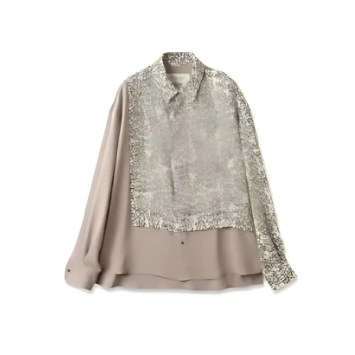 CULLNI × SHAREEF CHAOS Pattern Asymmetrical Layered Shirt
